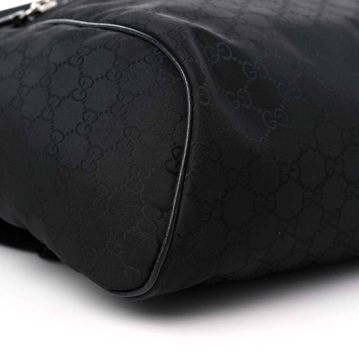 Nylon Monogram Slim Backpack Black