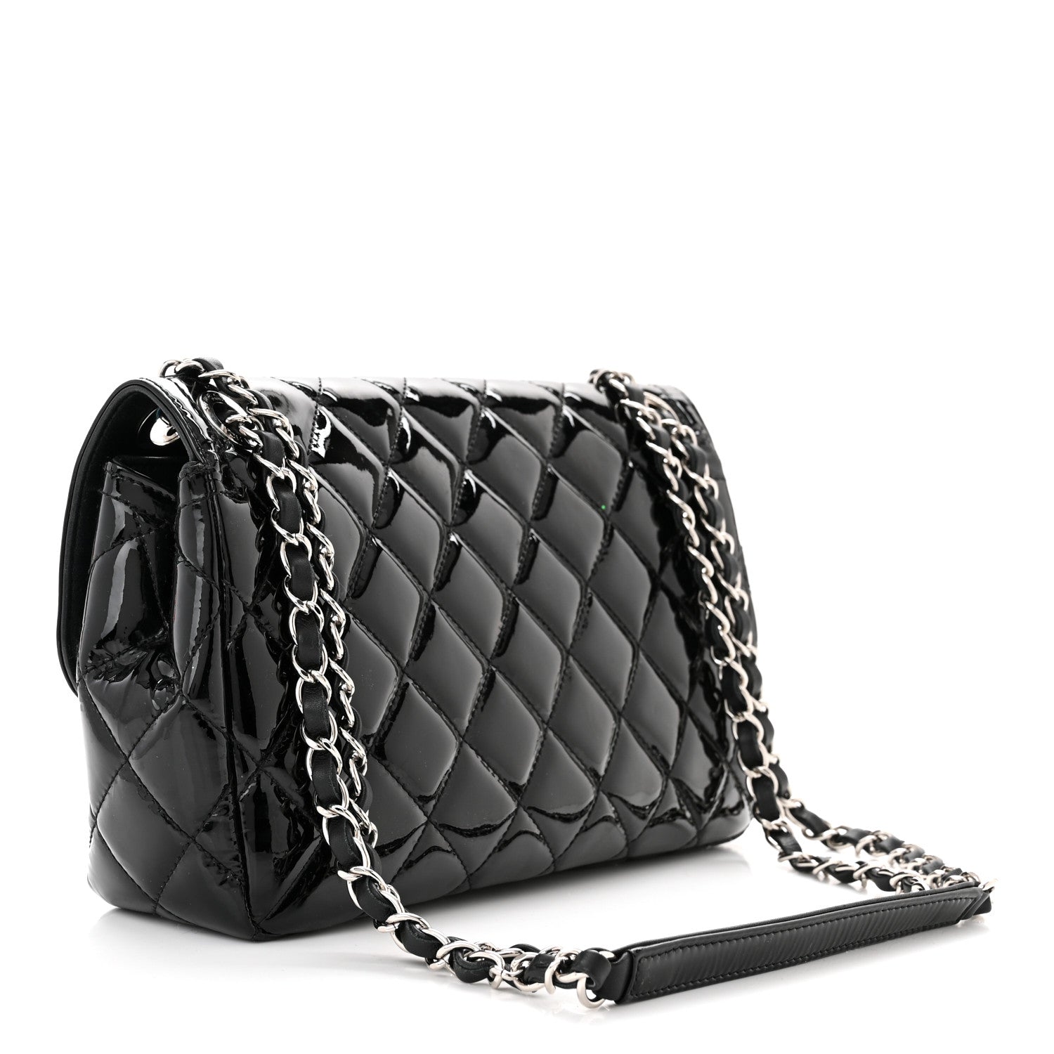 Chanel Patent Quilted Large Coco Shine Flap Black 3 of 10