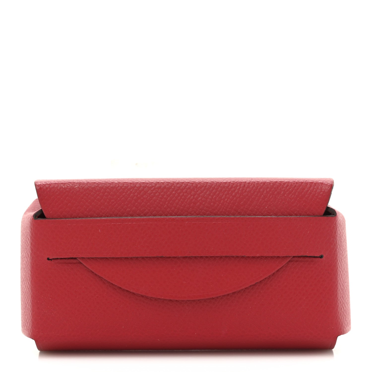 Hermes Grained Madame Calfskin Lipstick Case with Mirror Rouge Piment 1 of 7