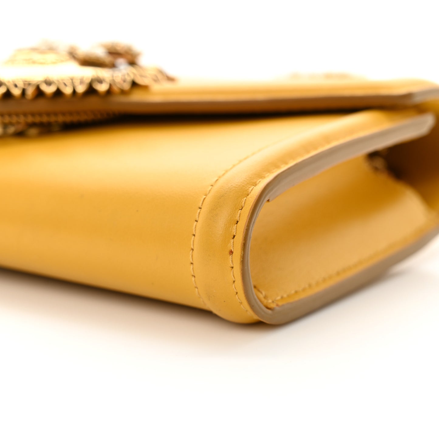 Smooth Calfskin Devotion Envelope Phone Bag Senape