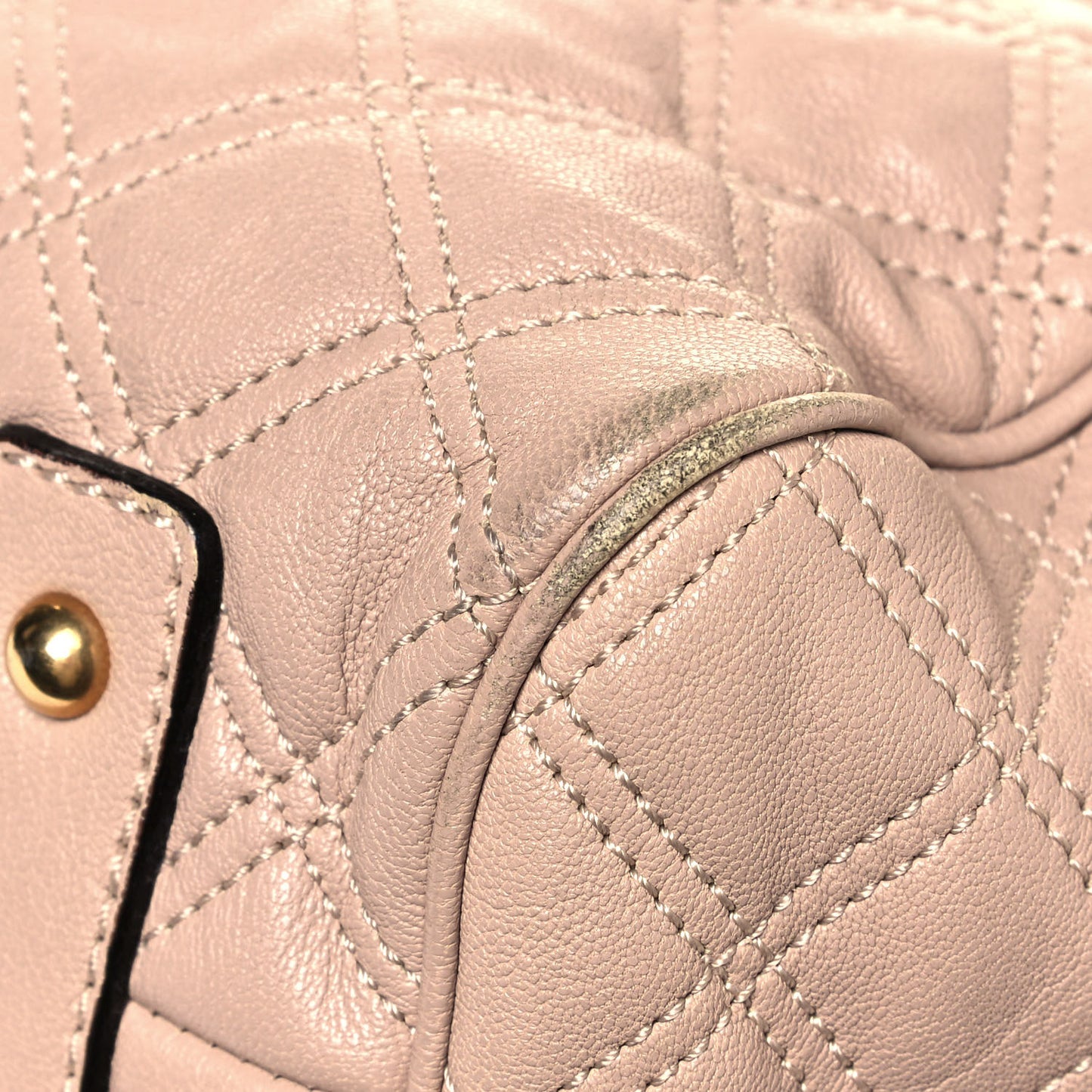 Calfskin Quilted Stam Beige