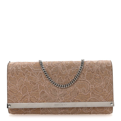 Jimmy Choo Lace Milla Wallet on Chain Powder Pink 1 of 10