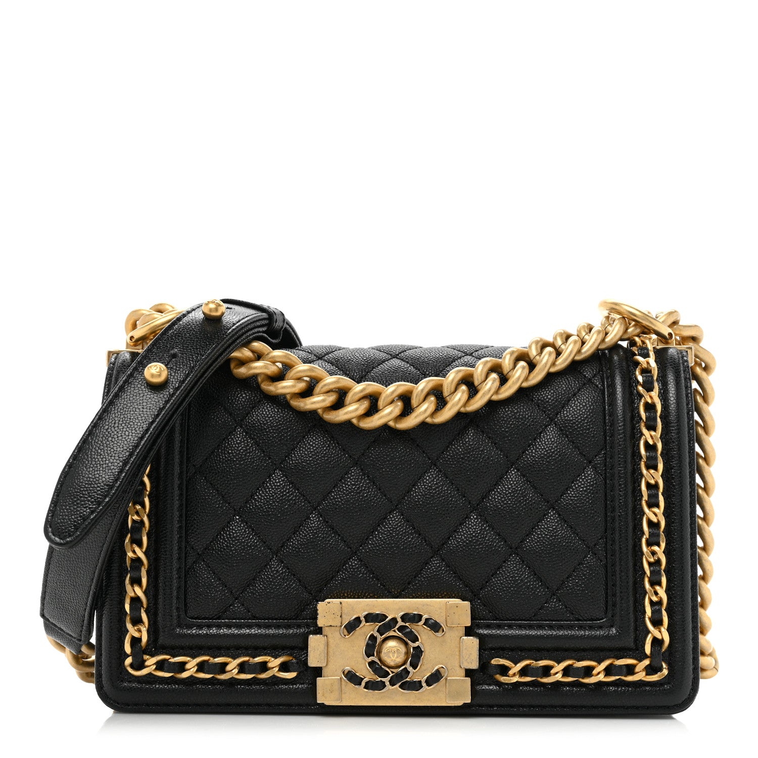 Chanel Caviar Quilted Small Chain Around Boy Flap Black 1 of 10
