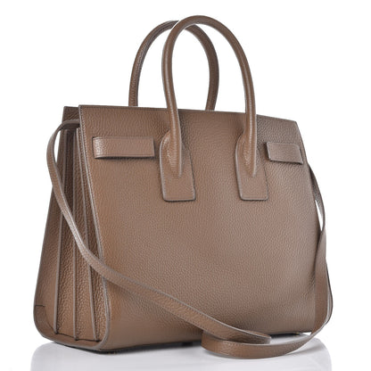 Saint Laurent Grained Calfskin Small Sac De Jour Taupe 4 of 10