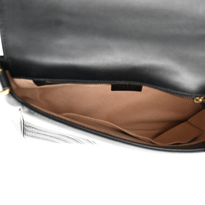 Gucci Calfskin Matelasse Small GG Marmont Top Handle Shoulder Bag Black 5 of 16