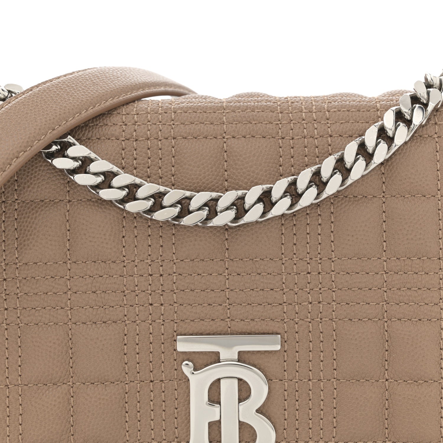 Burberry Lambskin Quilted Small Lola Bag Camel 8 of 10