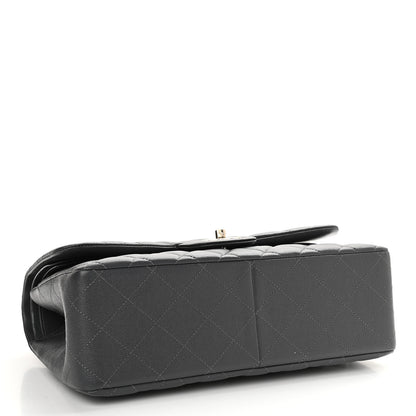 Chanel Caviar Quilted Jumbo Double Flap Dark Grey 4 of 11