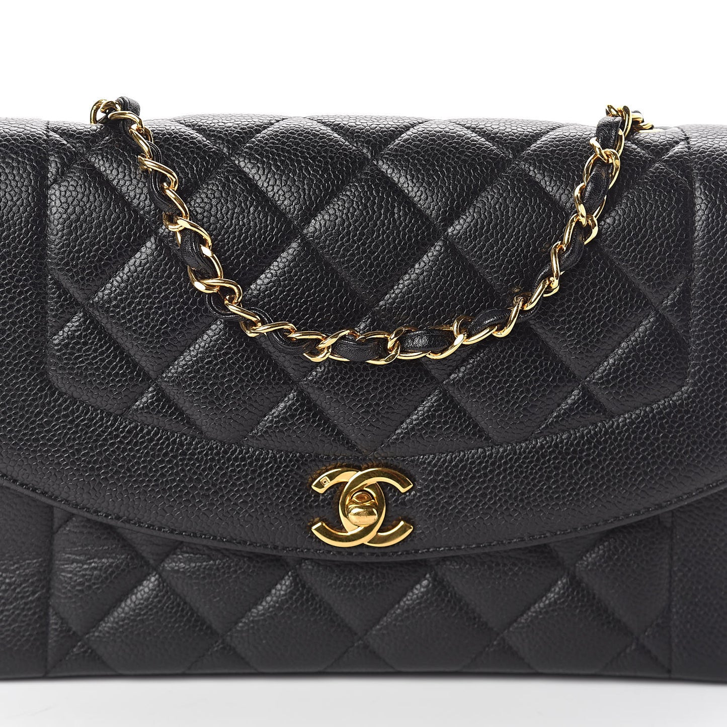 Caviar Quilted Medium Single Flap Black