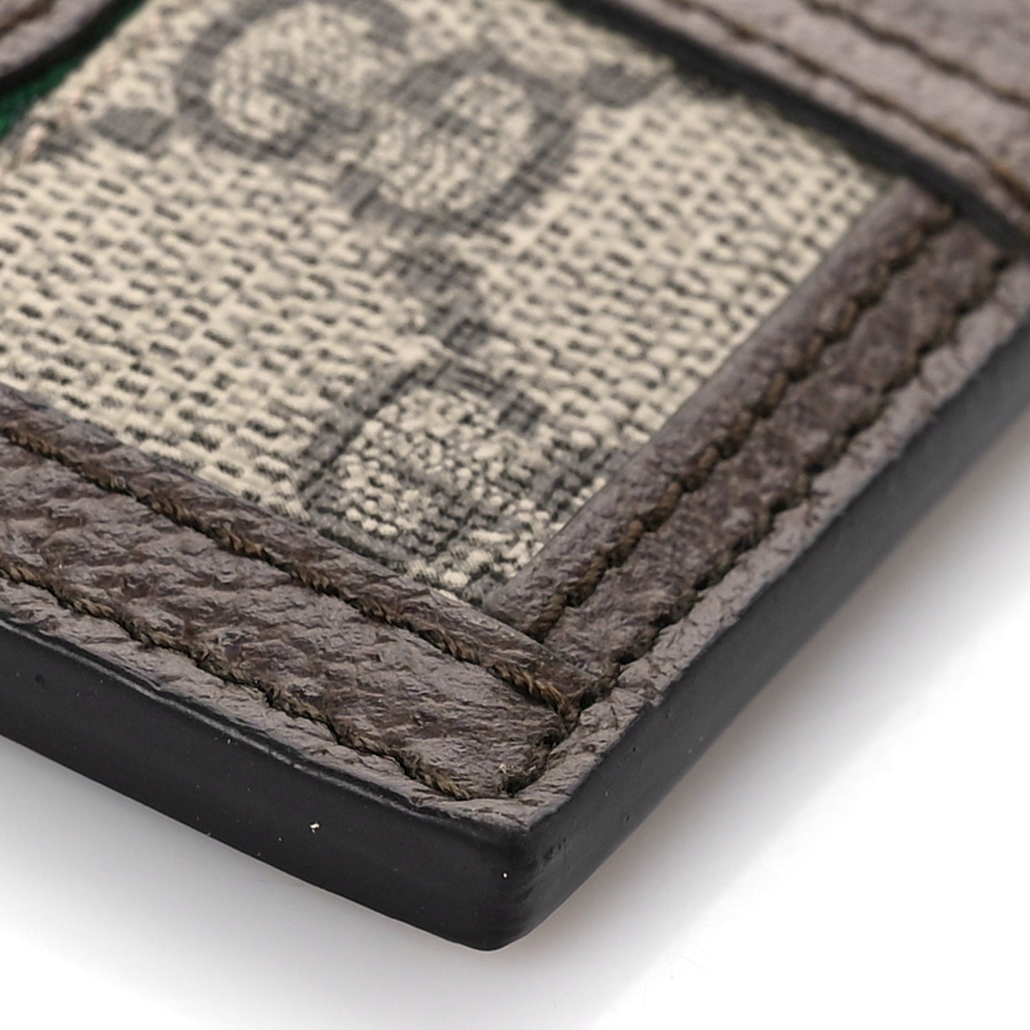 GG Supreme Monogram Ophidia Card Holder Brown