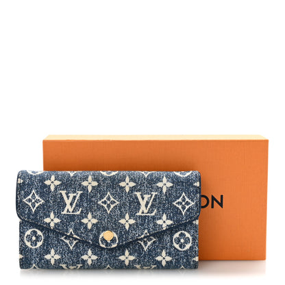 Louis Vuitton Monogram Jacquard Denim Sarah Wallet Bleu 9 of 9