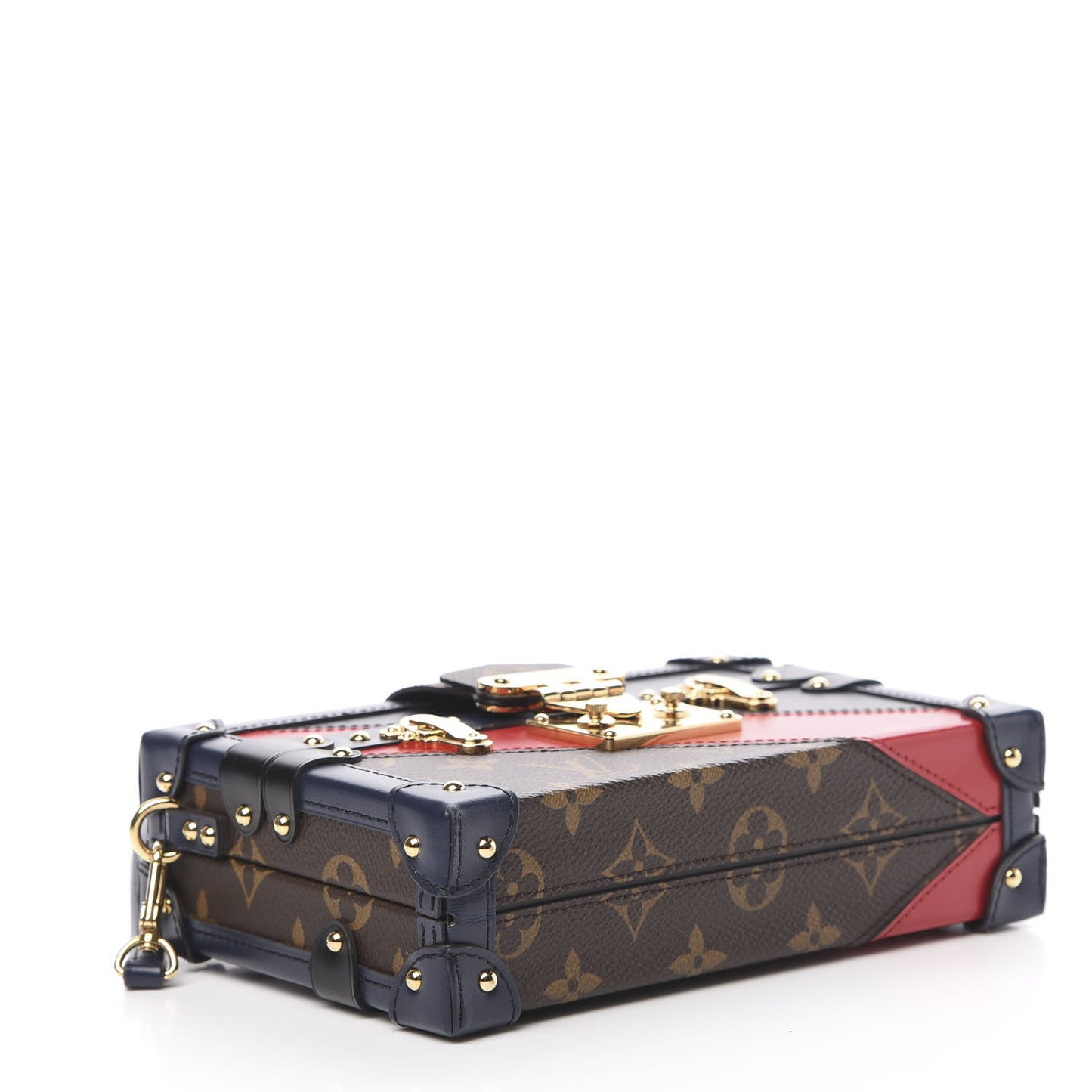 Monogram Malletage Print Petite Malle Marine Rouge