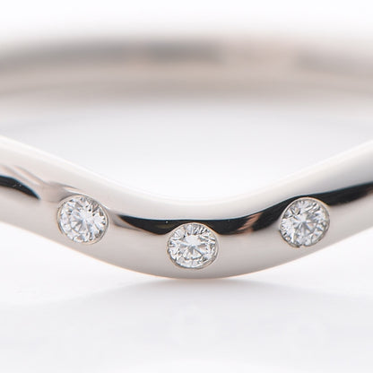 Tiffany 18K White Gold Diamond Elsa Peretti Wedding Band Ring 49 5 6 of 7