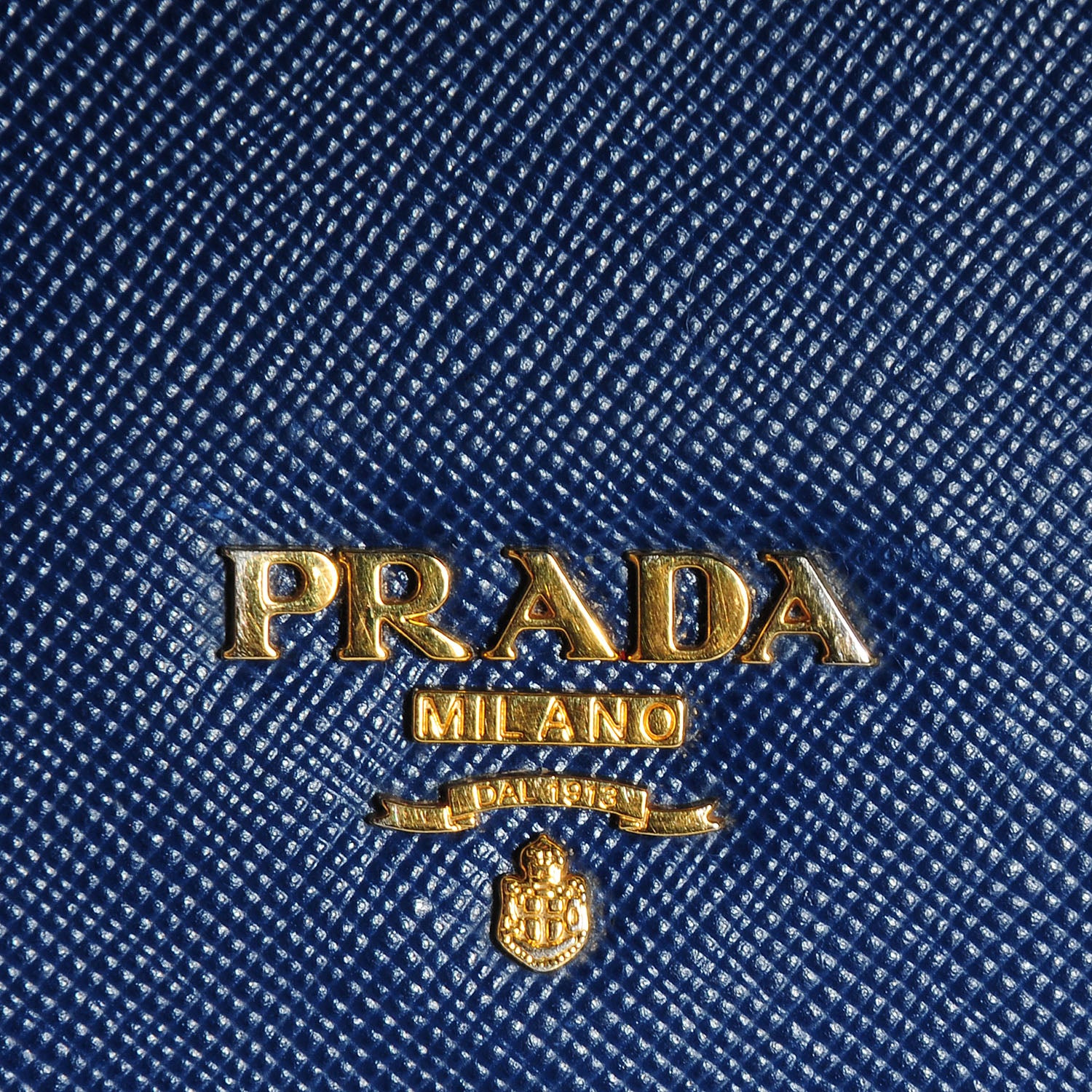 Prada Saffiano Metal Continental Flap Wallet Bleuette 6 of 8