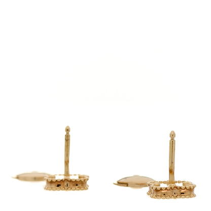 Van Cleef & Arpels 18K Yellow Gold Black Onyx Sweet Alhambra Earrings 3 of 4