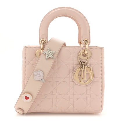 Christian Dior Lambskin Cannage Small Lucky Badges My Lady Dior Light Pink 1 of 17