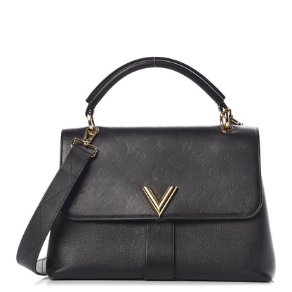 Louis Vuitton Calfskin Monogram Very One Handle Black 1 of 22