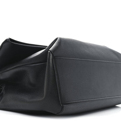 Saint Laurent Grain De Poudre Medium West Hollywood Monogram Fold-Over Black 9 of 10
