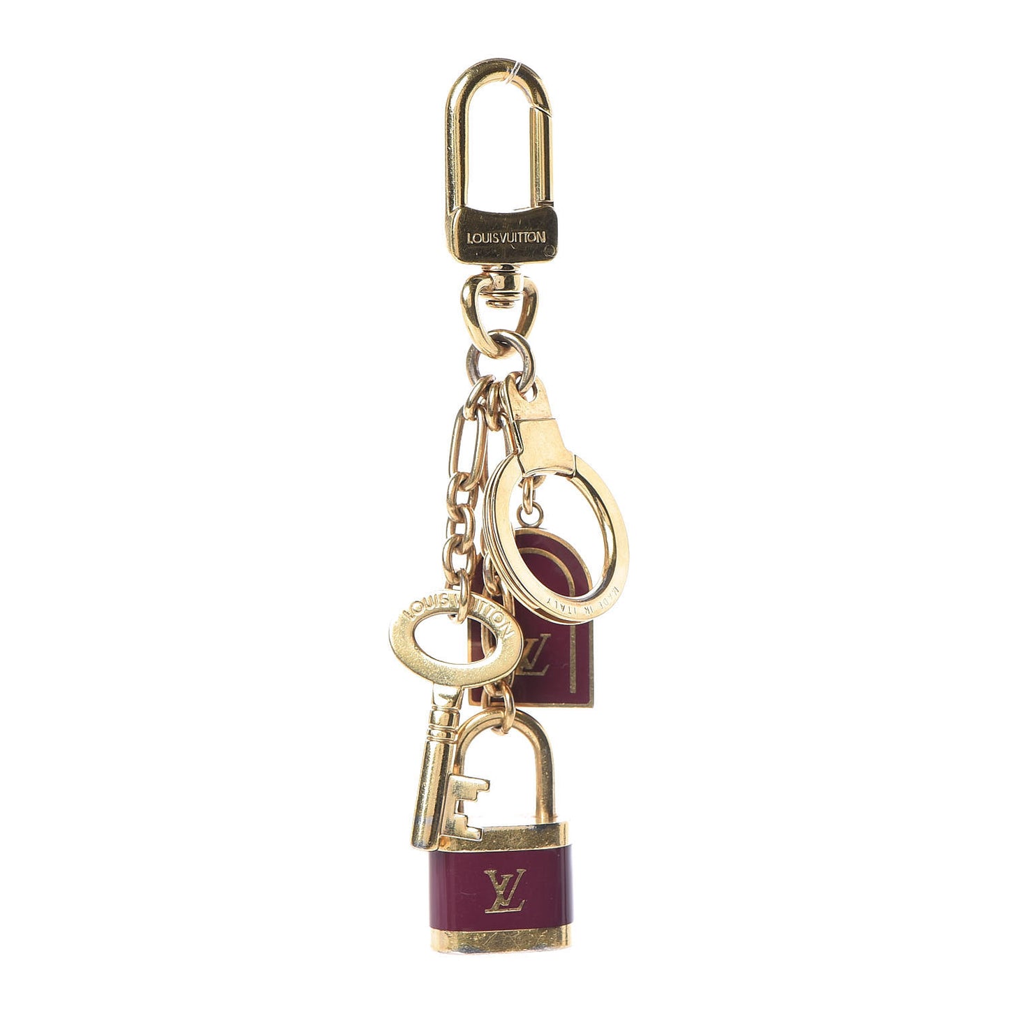 Canedas Bag Charm and Key Holder Red