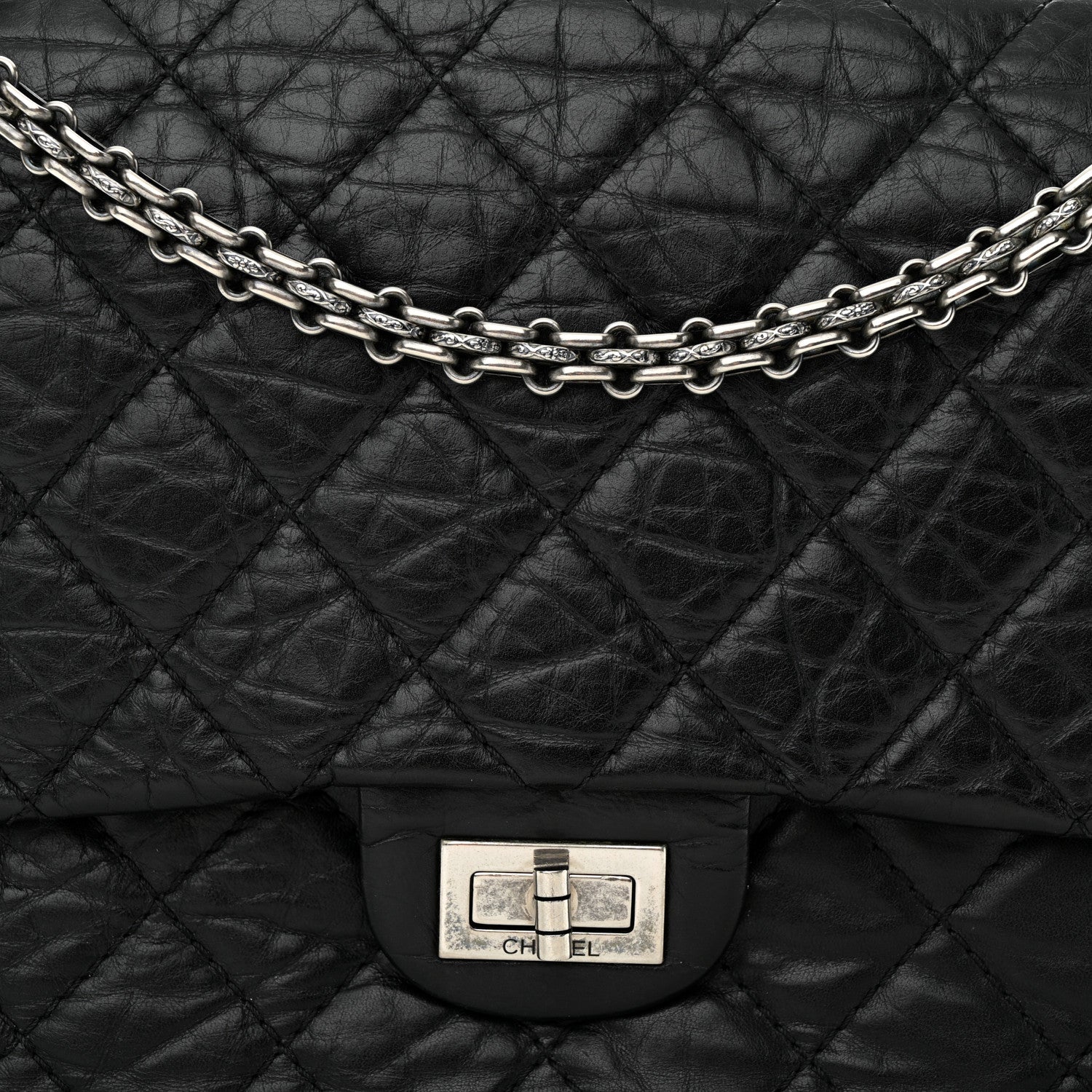 Chanel Aged Calfskin Quilted 2.55 Reissue 226 Flap Black 8 of 12