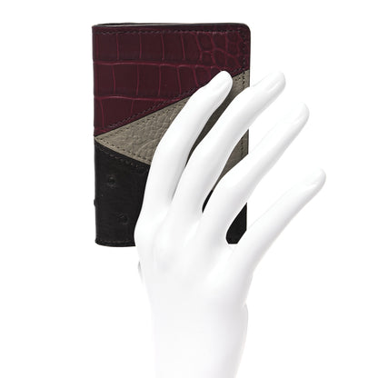 Louis Vuitton Ostrich Crocodile Pocket Organizer Red Black 2 of 8