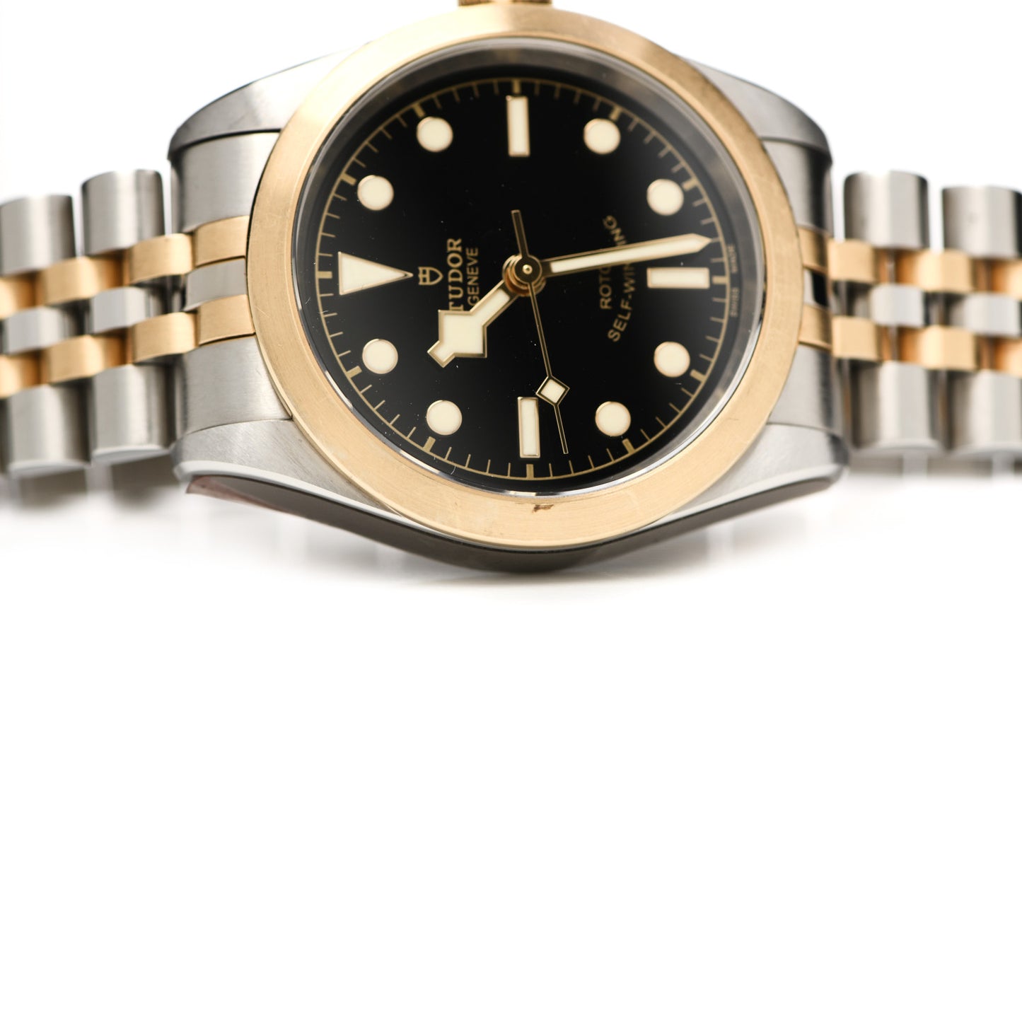 Stainless Steel 18K Yellow Gold 32mm Black Bay Automatic Watch Black 79583