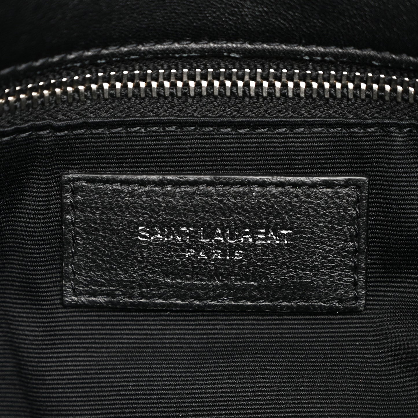 Lambskin Quilted Medium Loulou Puffer Monogram Chain Satchel Black
