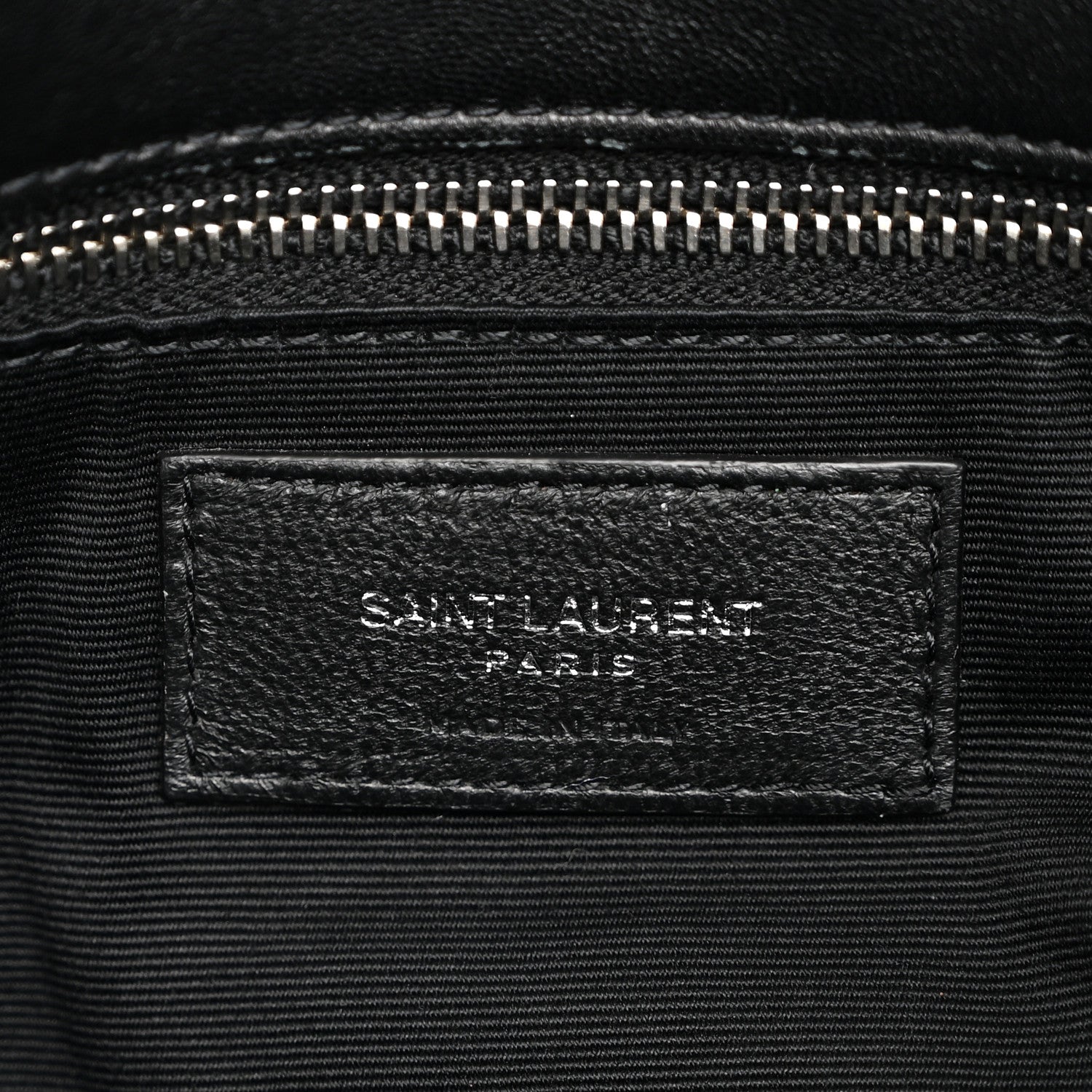 Saint Laurent Lambskin Quilted Medium Loulou Puffer Monogram Chain Satchel Black 6 of 11