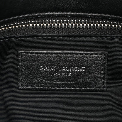 Saint Laurent Lambskin Quilted Medium Loulou Puffer Monogram Chain Satchel Black 6 of 11