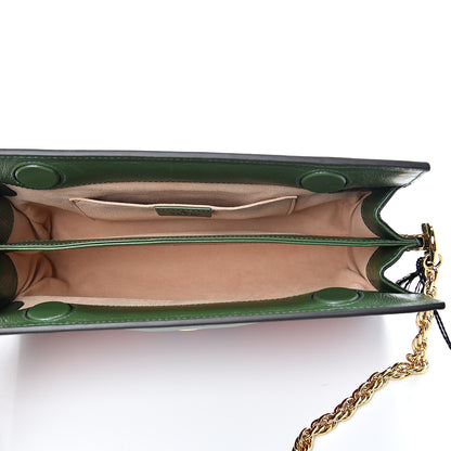 Gucci Suede Calfskin GG Web Small Ophidia Chain Shoulder Bag Brown Red Green 4 of 10