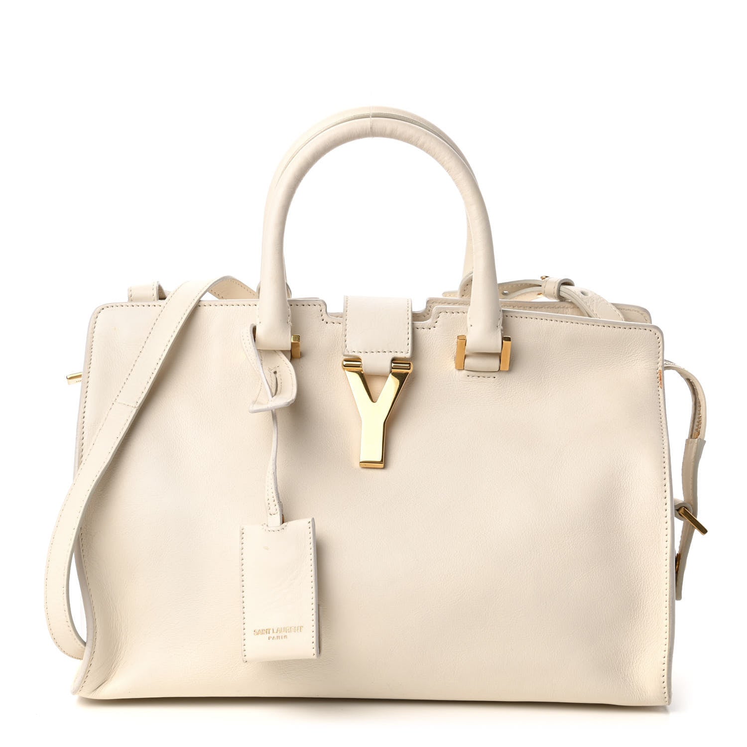 Saint Laurent Calfskin Small Classic Y Cabas White 1 of 10
