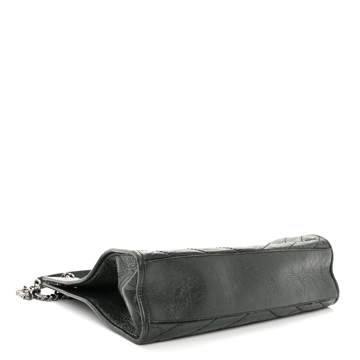 Saint Laurent Crinkled Calfskin Matelasse Monogram Medium Niki Shopper Tote New Vert 4 of 11