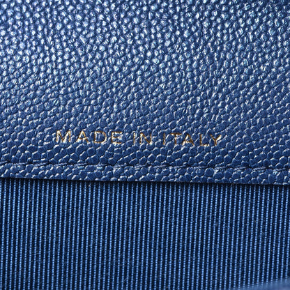 Chanel Iridescent Caviar Quilted Flap Card Holder Dark Blue 7 of 9