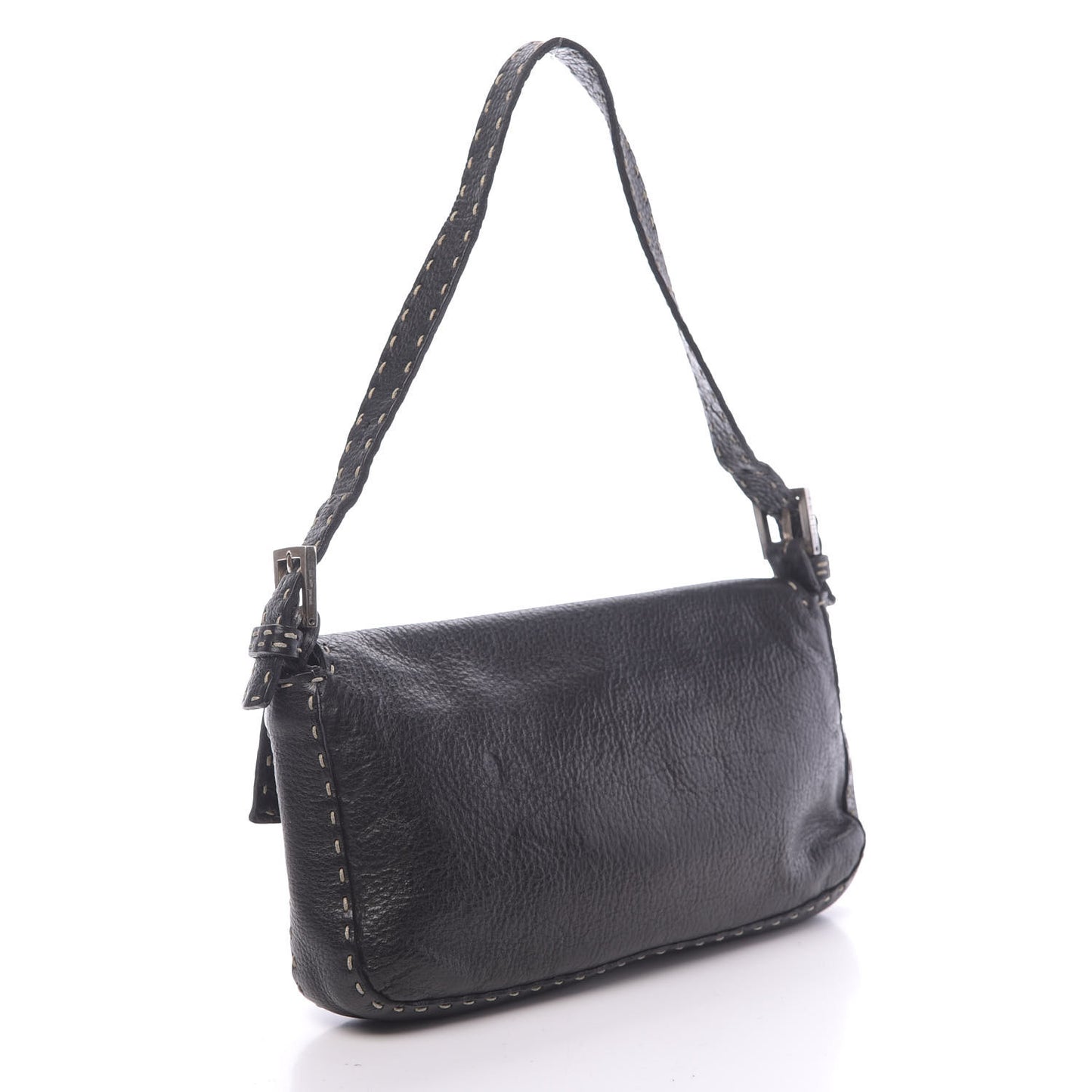 Calfskin Romano Selleria Baguette Black