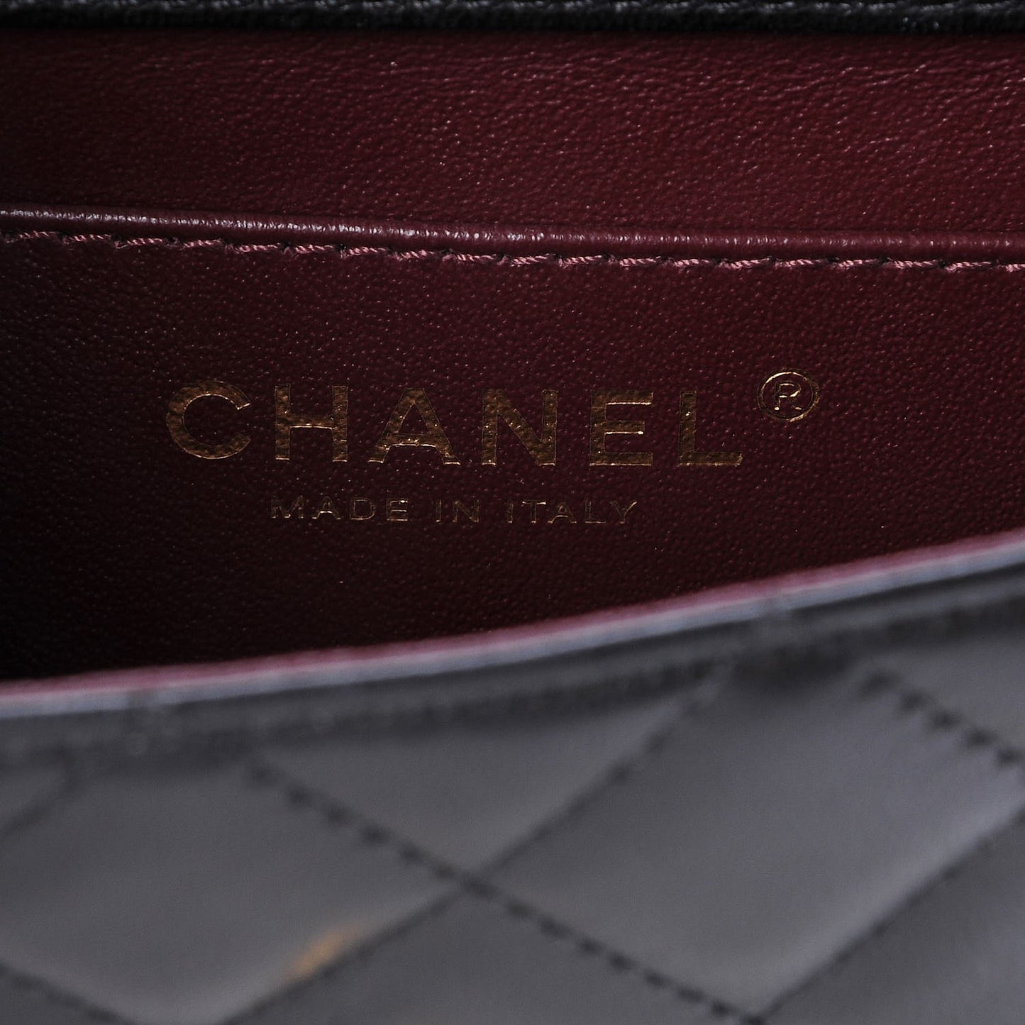 Lambskin Quilted Crossing Times Mini Flap Black