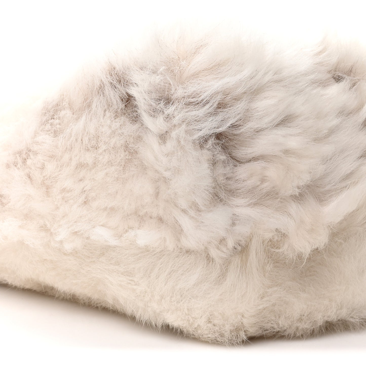 Shearling Tote Brown White