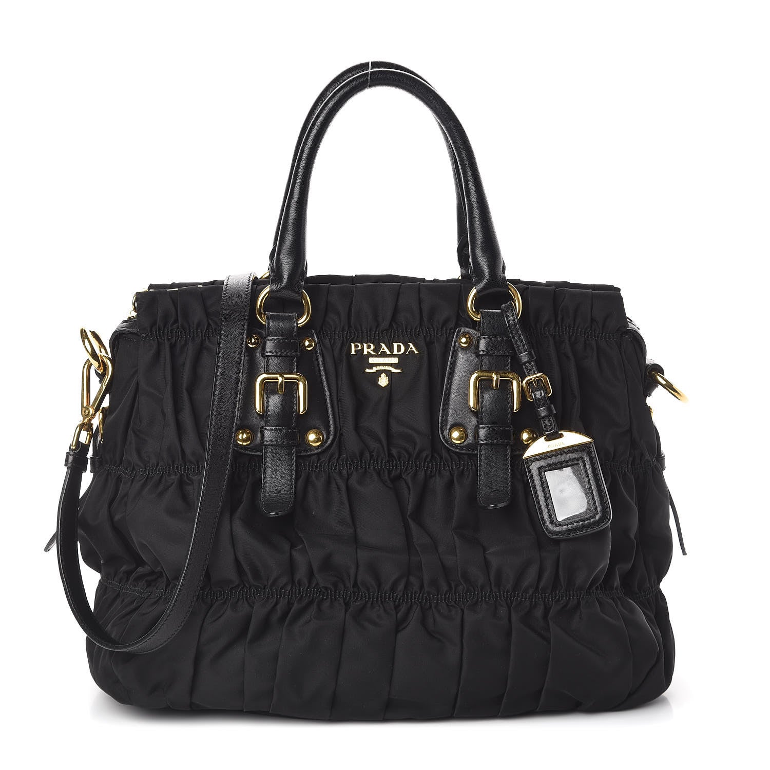 Prada Tessuto Nylon Gaufre Satchel Black 1 of 9
