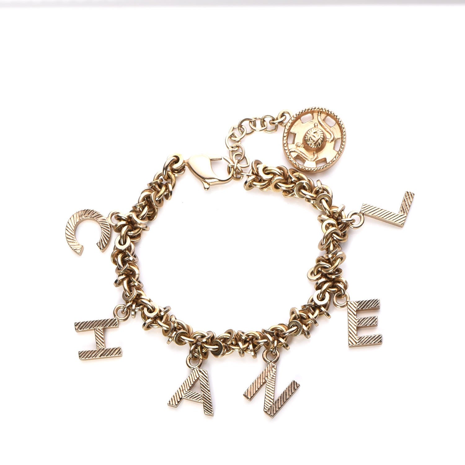 Chanel CC Logo Charms Bracelet Gold 3 of 6