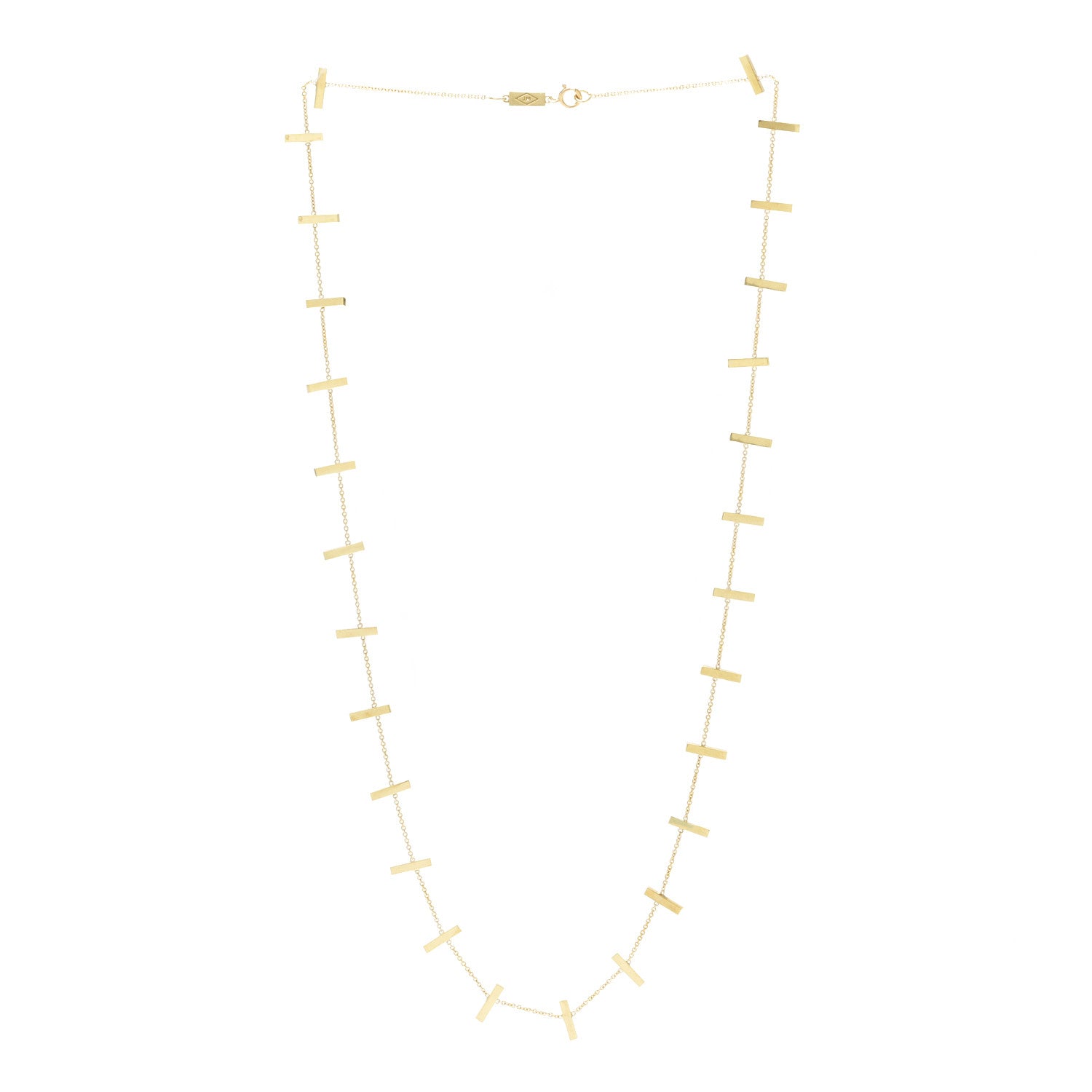 Jennifer Meyer 18K Yellow Gold Cross Bar Necklace 3 of 4