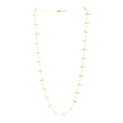 Jennifer Meyer 18K Yellow Gold Cross Bar Necklace 3 of 4