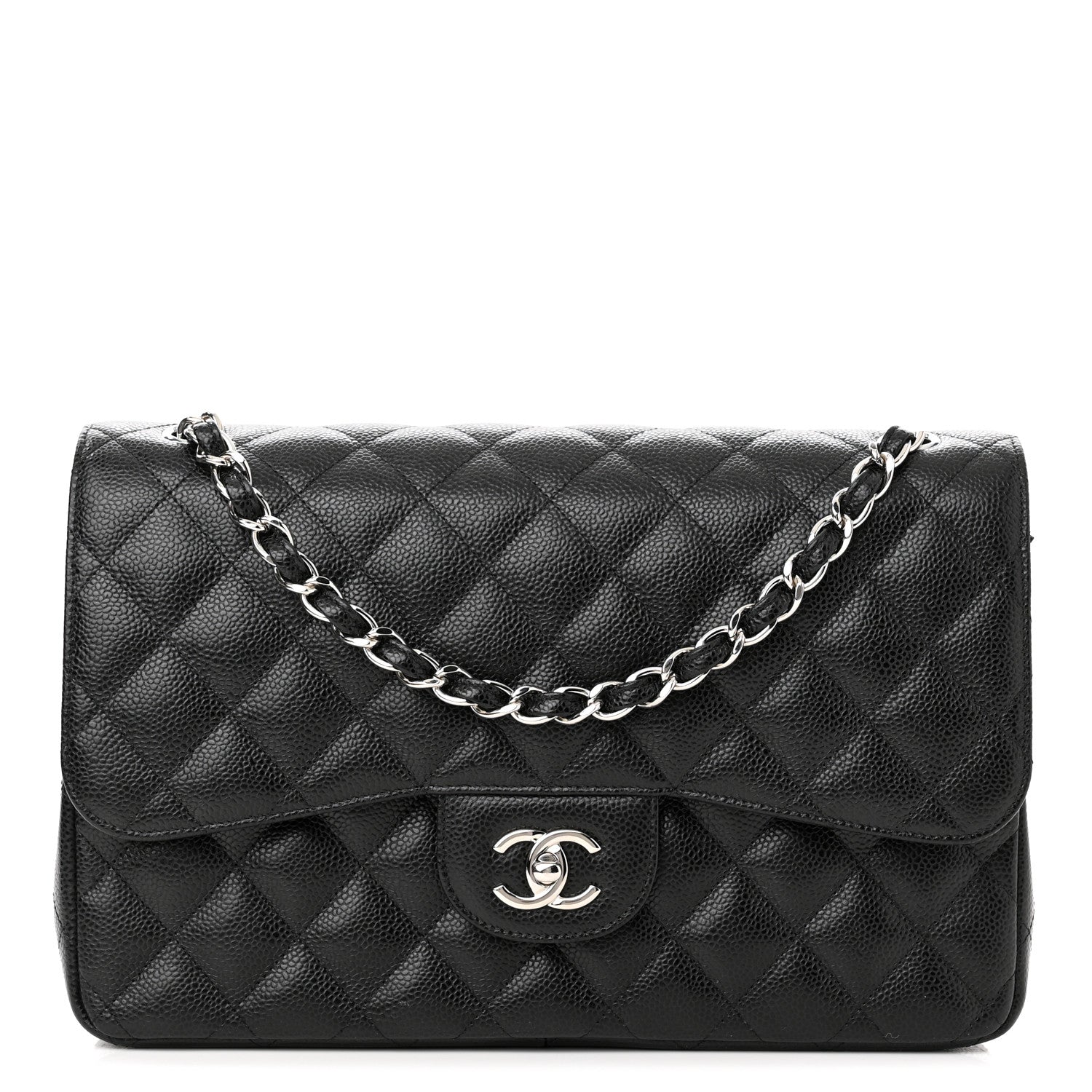 Chanel Caviar Quilted Jumbo Double Flap Black 1 of 11