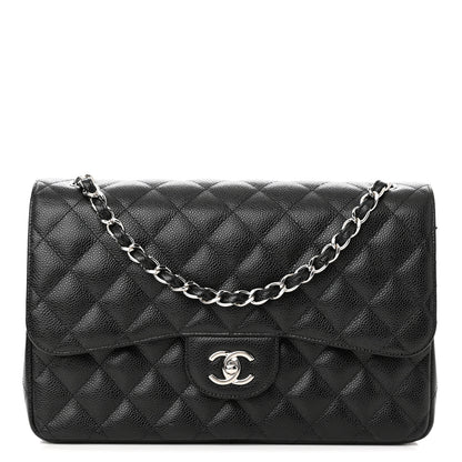 Chanel Caviar Quilted Jumbo Double Flap Black 1 of 11