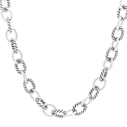 David Yurman Sterling Silver 10mm Medium Oval Link Necklace 1 of 4