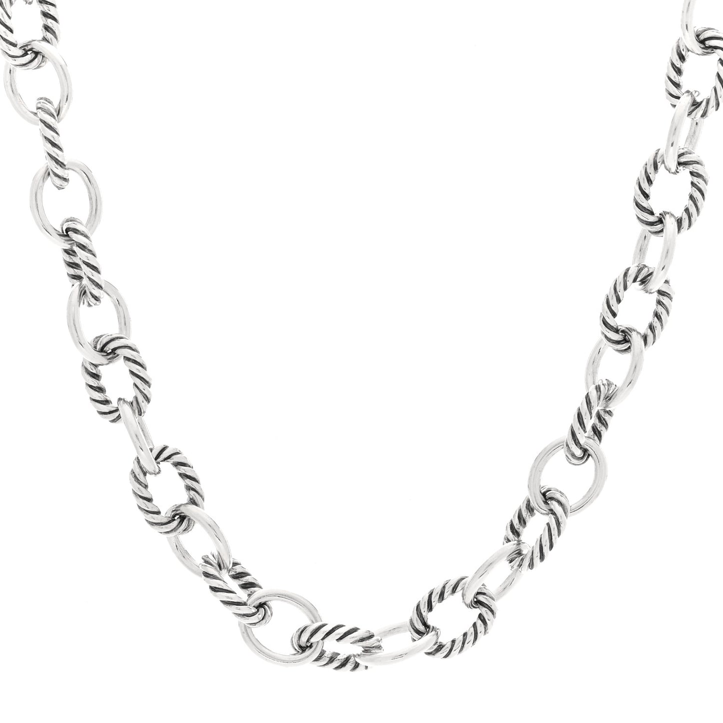 Sterling Silver 10mm Medium Oval Link Necklace