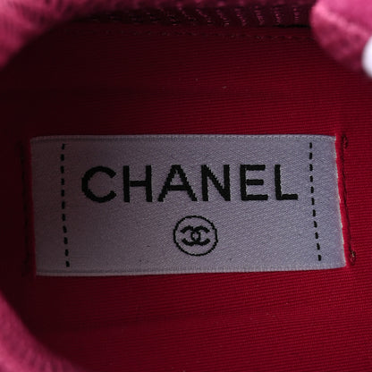 Chanel Suede Calfskin Logo Sneakers 37 Dark Pink 7 of 10