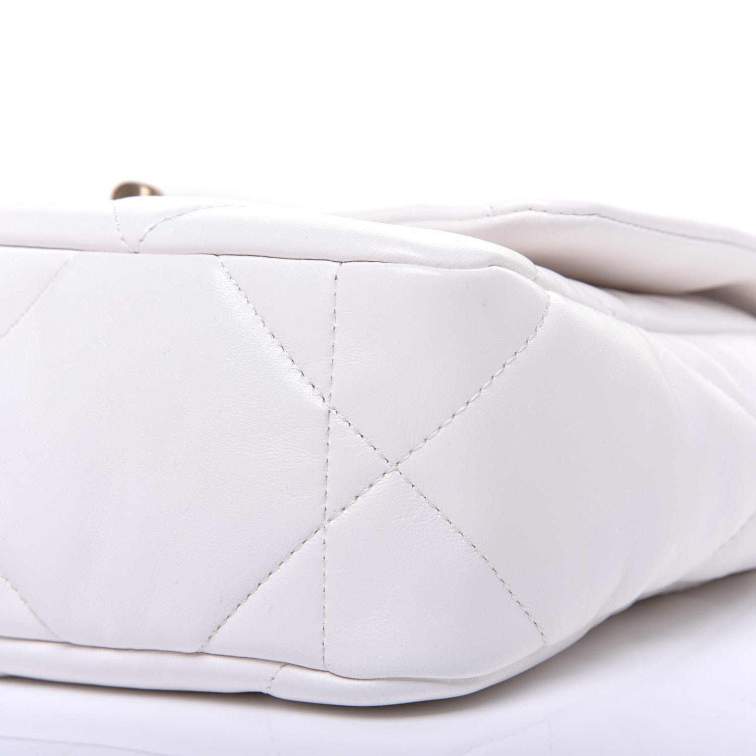 Chanel Lambskin Quilted Medium 19 Flap White 7 of 12