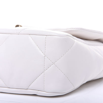 Chanel Lambskin Quilted Medium 19 Flap White 7 of 12
