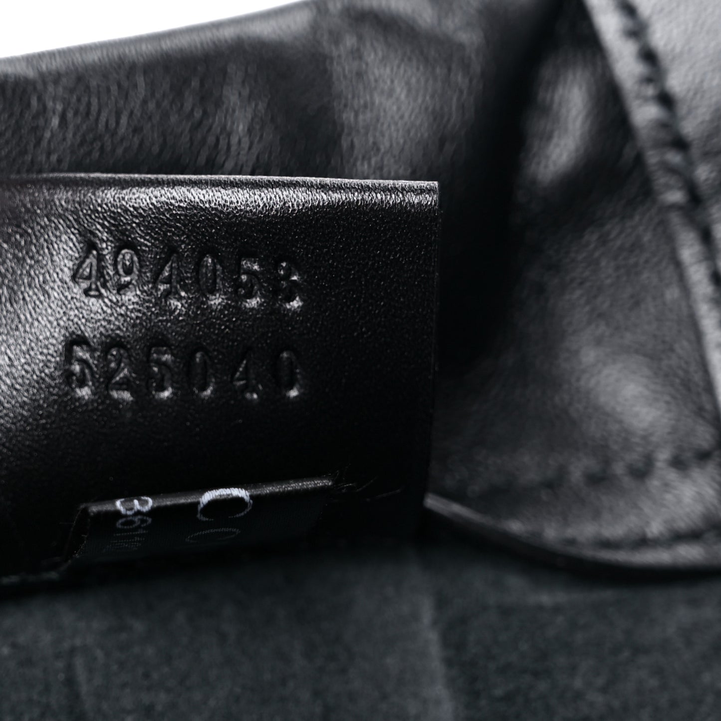 Calfskin Logo Drawstring Backpack Black