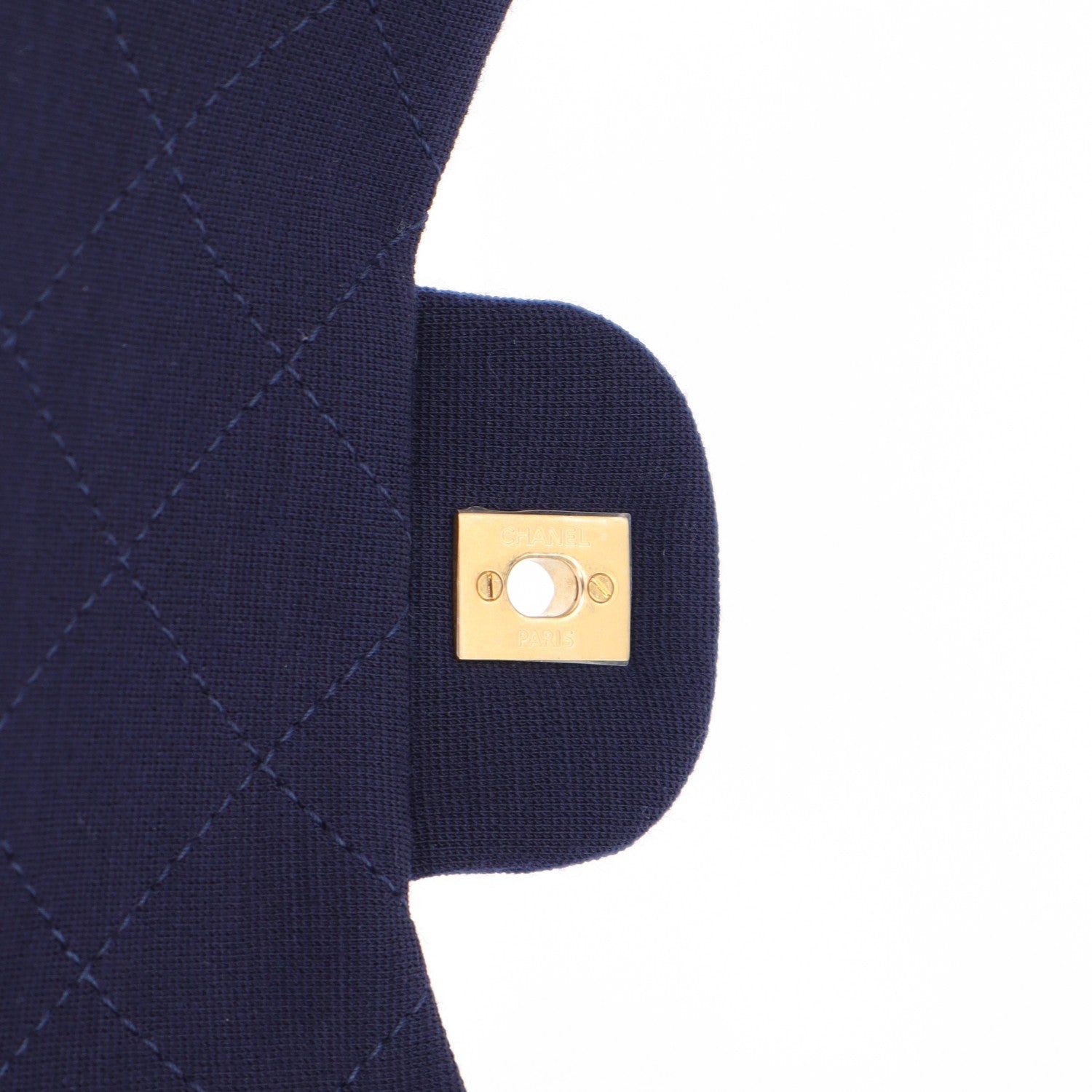 Chanel Jersey Quilted XL Jumbo Flap Navy 6 of 11