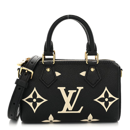 Louis Vuitton Empreinte Monogram Giant Nano Speedy Black Beige 1 of 9