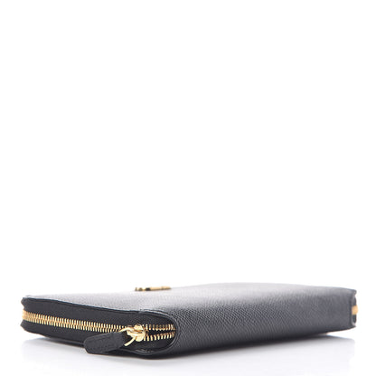 Balenciaga Grained Calfskin BB Continental Zip Around Wallet Black 4 of 6
